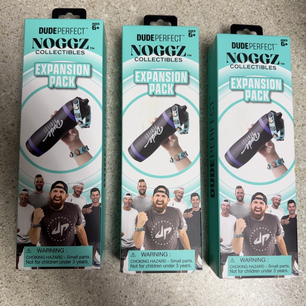 Dude Perfect Noggz Water Bottle Charms Collectibles Expansion - Lot of 3